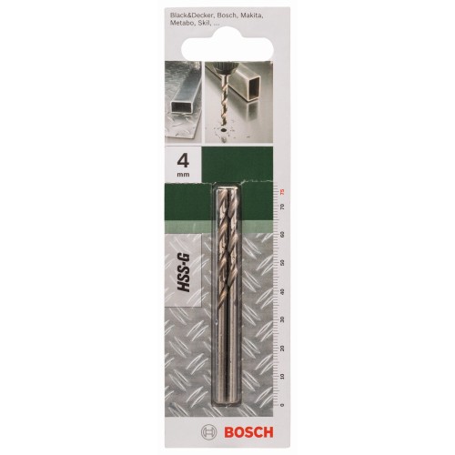 Broca para metal HSS-G, DIN 338D = 4,0 mm; L = 75 mm