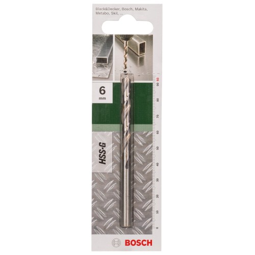 Broca para metal HSS-G, DIN 338D = 6,0 mm; L = 93 mm