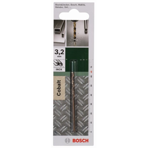 Broca para metal HSS-Co, DIN 338D = 3,2 mm; L = 65 mm