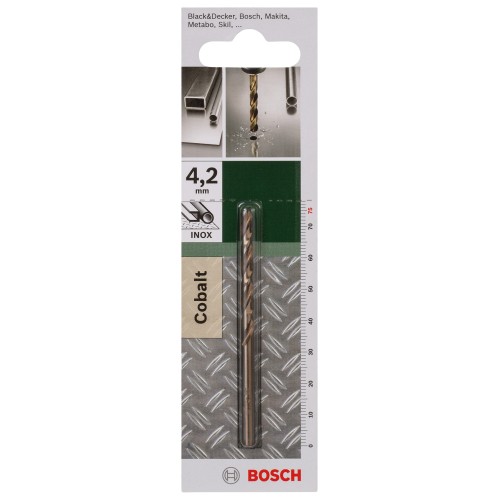Broca para metal HSS-Co, DIN 338D = 4,2 mm; L = 75 mm