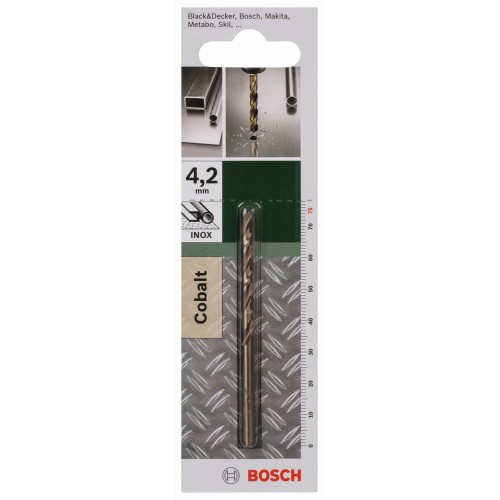 Broca para metal HSS-Co, DIN 338D = 4,2 mm; L = 75 mm