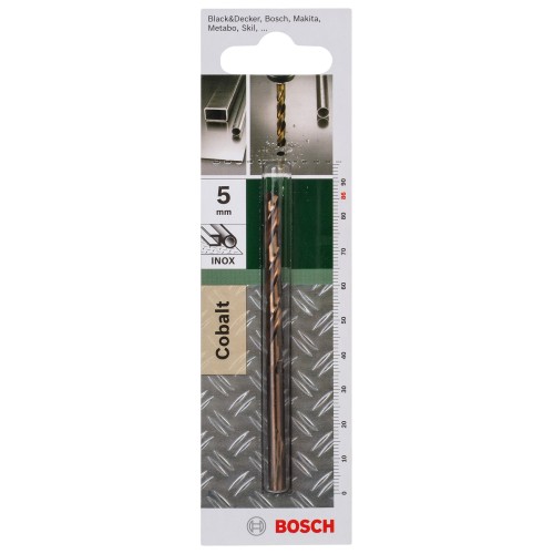 Broca para metal HSS-Co, DIN 338D = 5,0 mm; L = 86 mm