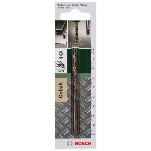 Broca para metal HSS-Co, DIN 338D = 5,0 mm; L = 86 mm