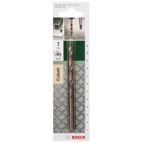 Broca para metal HSS-Co, DIN 338D = 7,0 mm; L = 109 mm