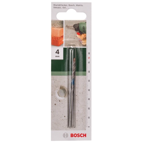Broca para hormigón según la norma ISO 5468D = 4,0 mm; L = 75 mm