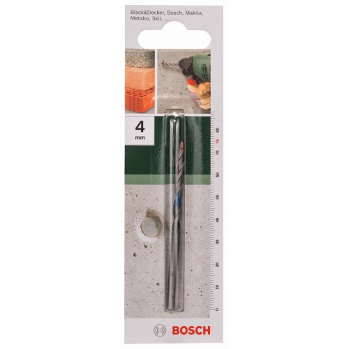 Broca para hormigón según la norma ISO 5468D = 4,0 mm; L = 75 mm