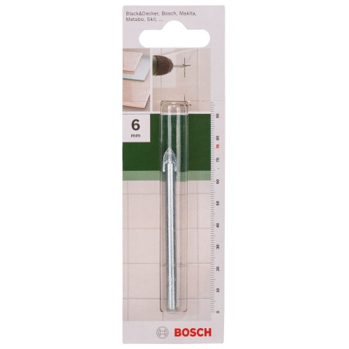 Broca para vidrio y azulejosD = 6,0 mm; L = 76 mm