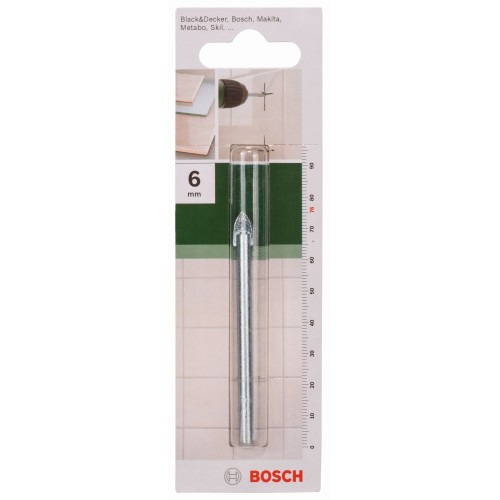 Broca para vidrio y azulejosD = 6,0 mm; L = 76 mm