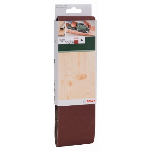 Set de hojas de lija de 3 piezas para lijadora de banda, calidad rojaG = 150