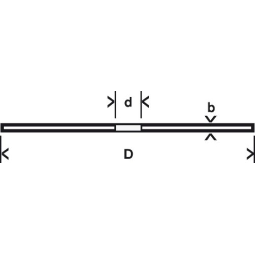 Disco de corte recto, inoxidableD = 115 mm; grosor= 1,0 mm