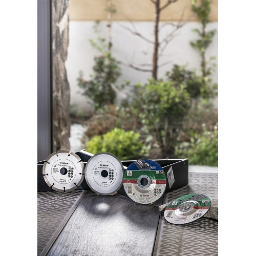 Set de discos de tronzar de 5 piezas, acodado para piedraD = 125 mm