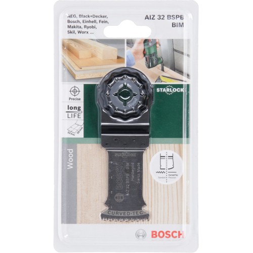 Hoja de sierra de inmersión Starlock BIM AIZ 32 BSPB Hard Wood50 x 32 mm