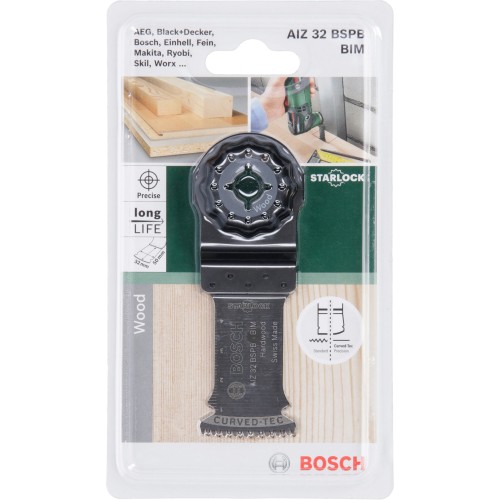Hoja de sierra de inmersión Starlock BIM AIZ 32 BSPB Hard Wood50 x 32 mm
