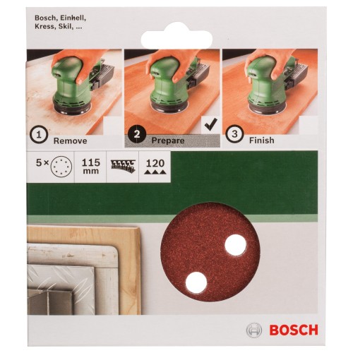 Set de hojas de lija de 5 piezas para lijadora excéntricaG = 120