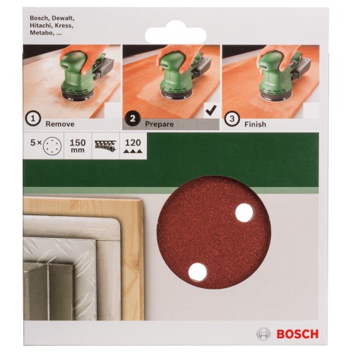 Set de hojas de lija de 5 piezas para lijadora excéntricaG = 120