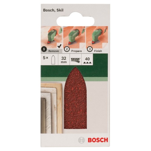 Set de 5 hojas de lija para lijadora Delta, adaptadorG = 40