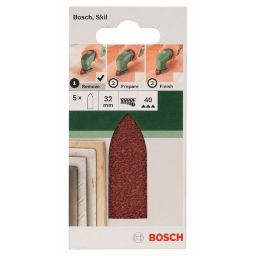 Set de 5 hojas de lija para lijadora Delta, adaptadorG = 40