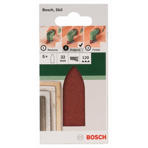 Set de 5 hojas de lija para lijadora Delta, adaptadorG = 120