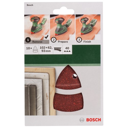 Set de hojas de lija de 10 piezas para lijadora múltipleG = 40