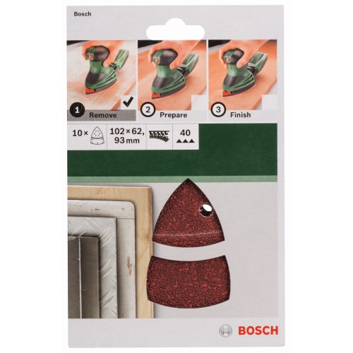 Set de hojas de lija de 10 piezas para lijadora múltipleG = 40