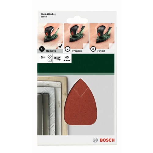 Set de hojas de lija de 5 piezas para lijadora múltipleG = 40