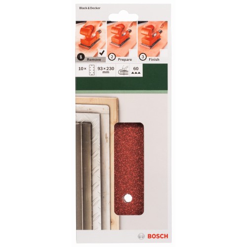 Set de hojas de lija de 10 piezas para lijadora orbitalG = 60