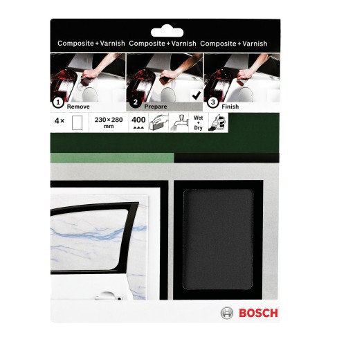 Hoja de lija manual SiC impermeable, 230 x 280 mm, P400