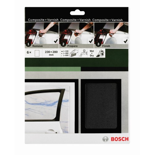 Hoja de lija manual SiC impermeable, 230 x 280 mm, P240/400/600