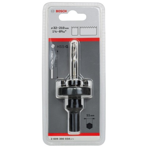 Adaptador de vástago hexagonal para sierras de corona de 32-210 mm
