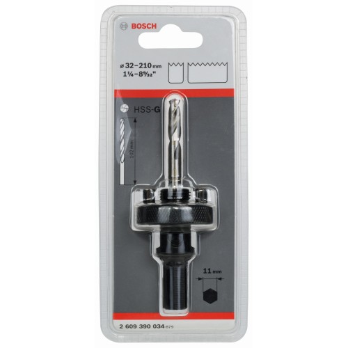 Adaptador de vástago hexagonal para sierras de corona de 32-210 mm