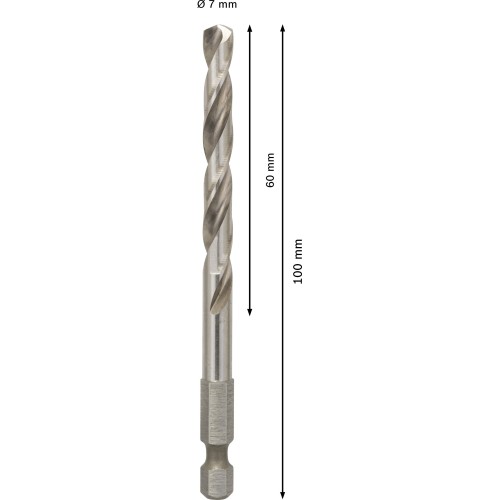PRO Pilot Drill Bit, sierra de corona con sistema Quick Change HSS-G de 6,35 x 100 mm