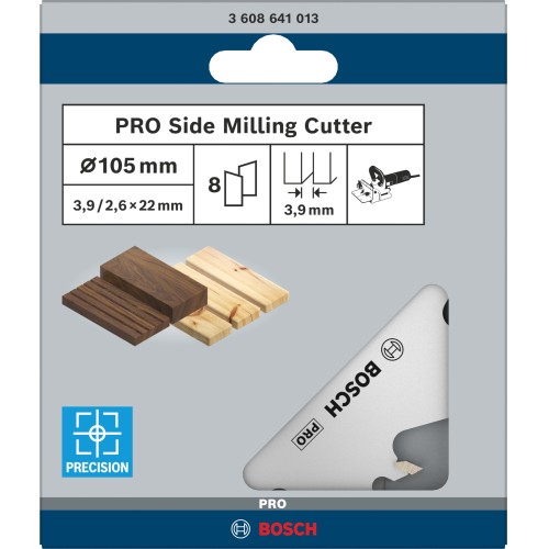 Hoja fresadora lateral PRO, 105 x 22 x 4 mm, 8 dientes