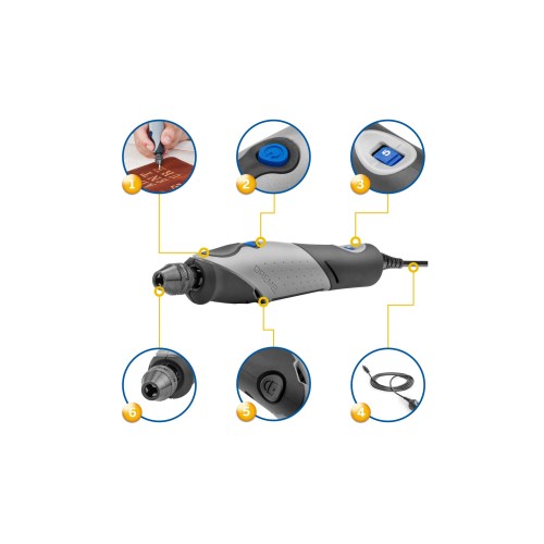 Multiherramienta con cable en forma de bolígrafo DREMEL 2050 – 15 (9 W), 15 accesorios