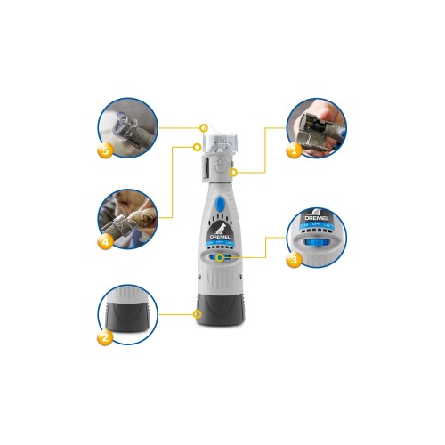 Kit de cuidado de uñas de mascotas DREMEL (125 W), 1 complemento, 4 accesorios