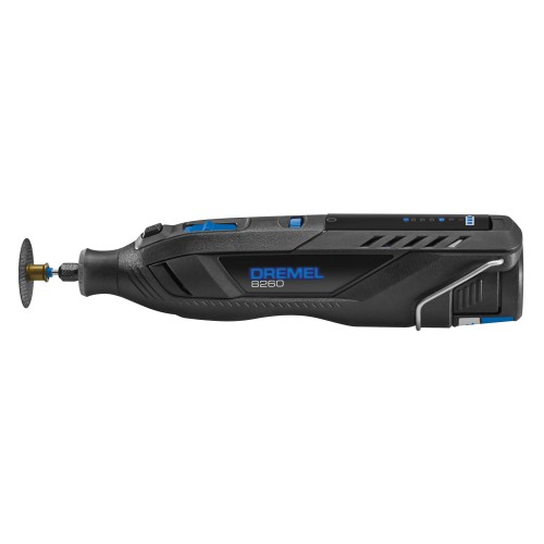 Kit de multiherramienta con batería sin escobillas Dremel 8260 con 65 accesorios, incluidos EZ SpeedClic y 5 complementos