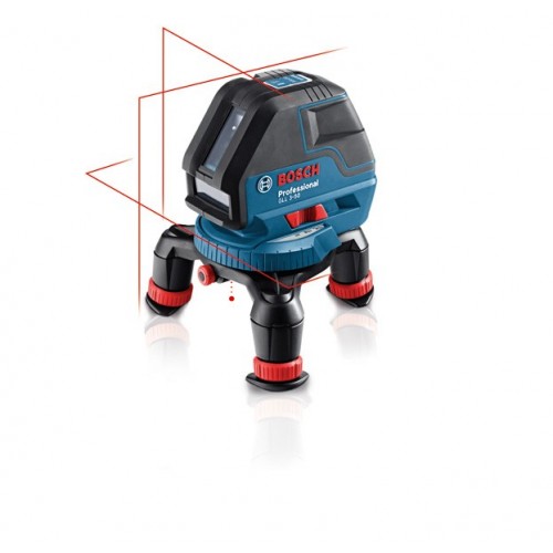Bosch Professional Nivel láser GLL 3-50 (láser rojo, interior, alcance: 10 m, 4 pilas AA, soporte giratorio)