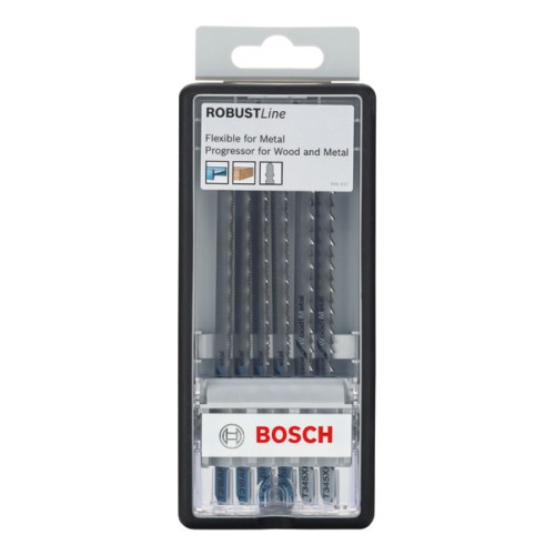 Set de 6 hojas de sierra de calar Robust Line Metal Profile, vástago en T