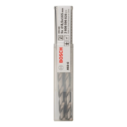 Broca helicoidal PRO Metal HSS-G larga, 8,5 x 109 x 165 mm, 5 unidades