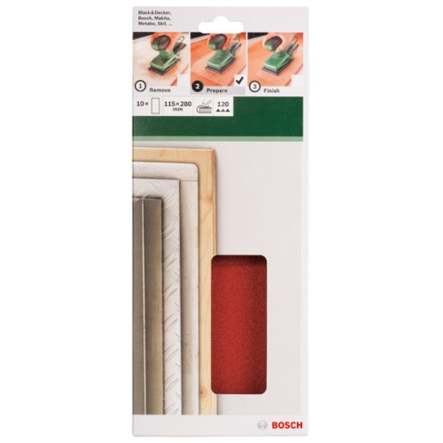 Set de hojas de lija de 10 piezas para lijadora orbitalG = 120