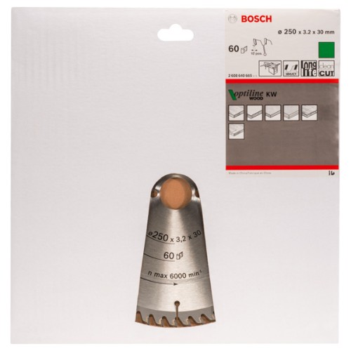 Hoja de sierra circular PRO Wood, 250 x 3,2 x 30 mm, T60