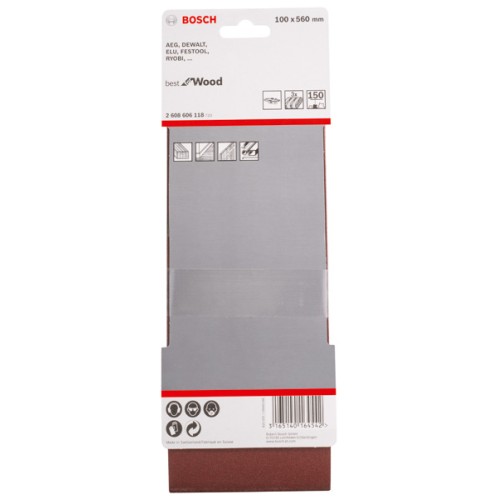 Banda de lija PRO X440, 100 x 560 mm, G150, 3 unidades
