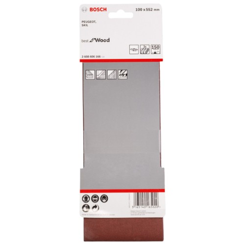 Banda de lija PRO X440, 100 x 552 mm, G150, 3 unidades