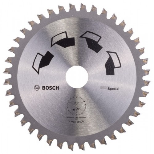 Hoja de sierra circular SPECIALD = 130 mm; taladro= 20 mm; T = 40