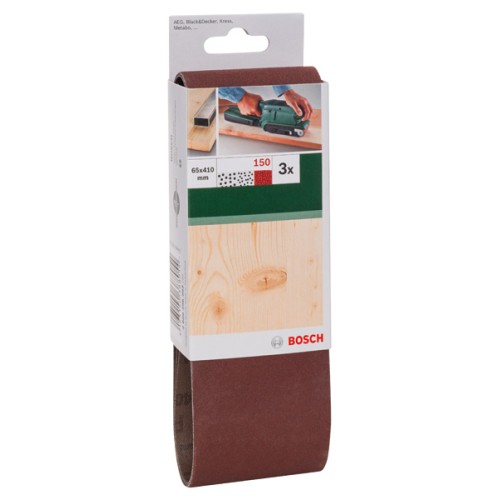 Set de hojas de lija de 3 piezas para lijadora de banda, calidad rojaG = 150