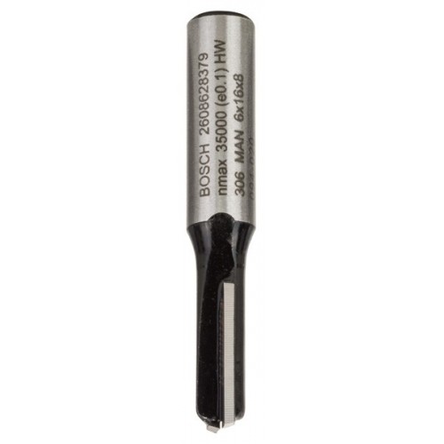 Fresa recta, 8 mm, D1 6 mm, L 15,7 mm, G 48 mm