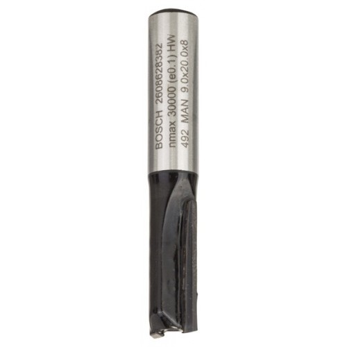 Fresa recta, 8 mm, D1 9 mm, L 19,6 mm, G 51 mm