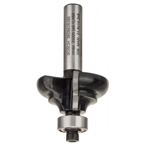 Fresa para bordes C, 8 mm, R1 4,8 mm, B 9,5 mm, L 14 mm, G 57 mm