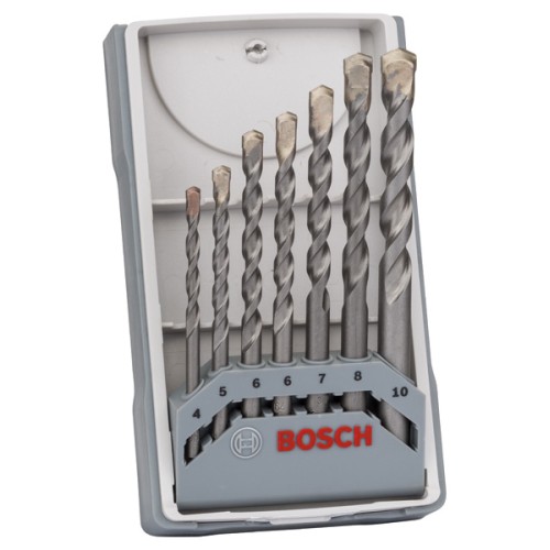 Set de brocas para hormigón CYL-3, 7 unidades, de 4/5/6/6/7/8/10 mm
