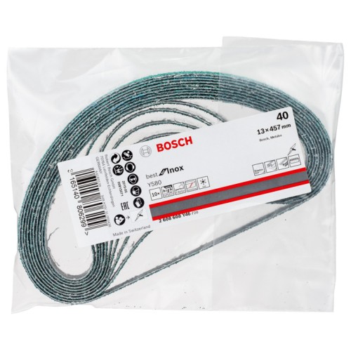 Banda de lija PRO Y580, 13 x 457 mm, G40, 10 unidades