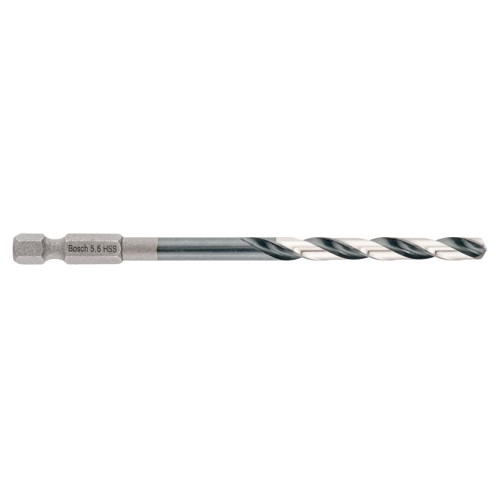 Broca helicoidal para madera HSS, vástago hexagonal de 5,5 mm